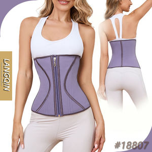 Corset amincissant en latex pour femme avec fermeture éclair, haute compression et contrôle du ventre, pour usage quotidien - Écologique - Product Image 1