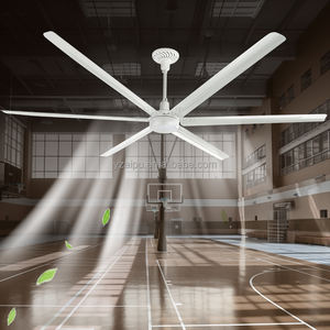 Ventilador de Techo Comercial HVLS Duel King Todo en Uno con Ventilación e Iluminación LED de 14 pies, con Control Remoto, Eficiente en Energía Eléctrica - Product Image 1