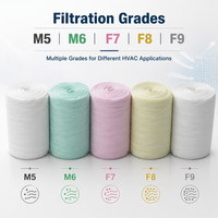 Rouleau de tissu non tissé en fibres synthétiques G4 F5 F6 F7 F8 F9 pour filtre à air de poche, filtration de la poussière HVAC