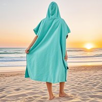 Couleur unie légère sans sable à séchage rapide super absorbante en microfibre pour changer de poncho