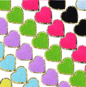 5-10 buah/lot <span class=keywords><strong>Patch</strong></span> bordir wol hati cinta Emas Glitter bermata <span class=keywords><strong>Patch</strong></span> besi untuk DIY kerajinan stiker tas dekorasi pakaian - Product Image 3