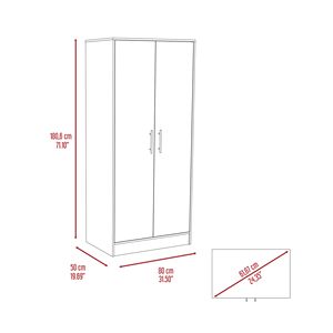 Armoire portable rectangulaire Conway gris clair, élégante et mobile - Product Image 6