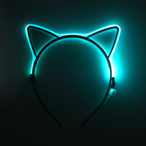 発光猫耳 LED ヘアバンドかわいいアクセサリーコスプレ用品光るカラフルなヘッドバンド誕生日クリスマス用 - Product Image 6