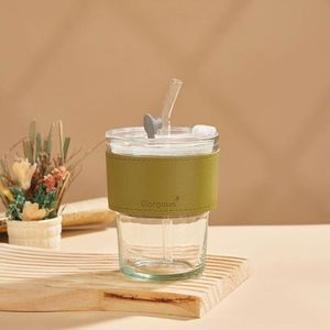 Custom Eco-Friendly <b>Plastic</b> Insulated Tumbler with Straw & Lid Thick Walls & Protective Sleeve for Iced Drinks - Product Image 4