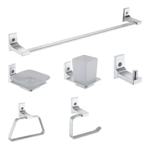 The New Product Luxury Home Toilet and Bathroom Parts Accessories Bathroom Accessories Set Aluminum Sustainable