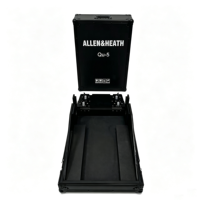 OEM/ODM Boîtier de transport robuste tout noir étanche IP67 pour console de mixage numérique Allen&Heath Qu-5/5D avec couvercle rabattable et compartiment latéral