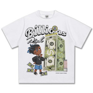 T-shirt a maniche corte in puro cotone stile americano retrò con illustrazione, traspirante, stampa digitale, per <span class=keywords><strong>uomo</strong></span> e donna - Product Image 3