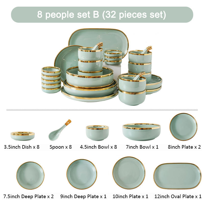 8 personnes 32 pièces set B