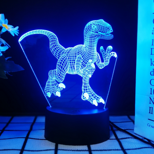 Touch LightSeven Color 3D Nightlight Dinosaur Style LED Nightlight Table Decoration <b>Light</b> Illusion <b>Lights</b> <b>for</b> Bedroom Decoration - Product Image 6
