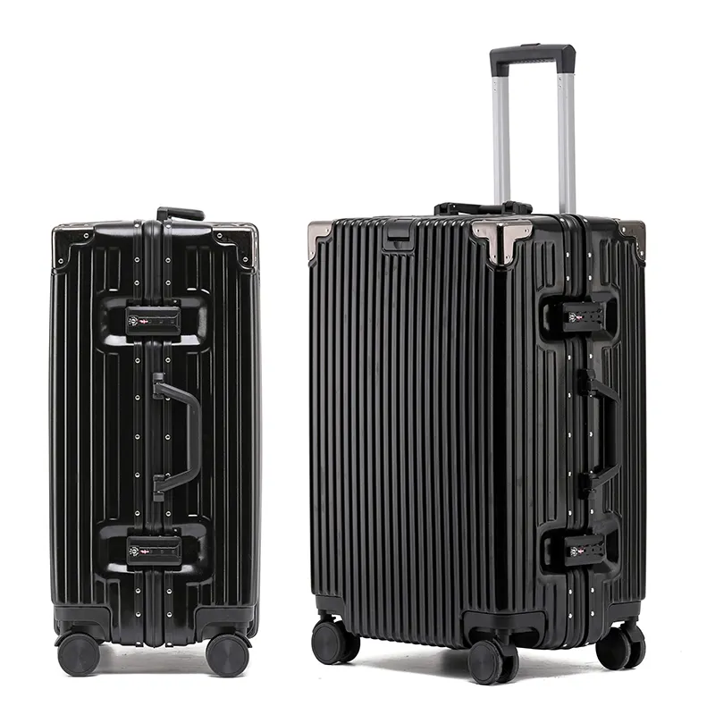 Custom Logo 24inches Large Luggage Durable PC+ABS Rod Aluminum Frame Deluxe Luggage for 20inch