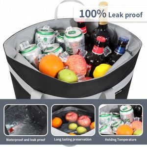 Sac Isotherme Portable Grande Capacité 40L Tendance et Écologique pour Pique-nique, Voyage, Shopping, et Transport de Pizzas – Vente Flash - Product Image 5