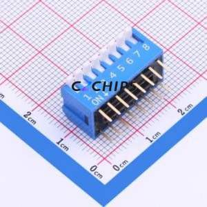 DP-08-B-T DIP Switch Through hole Component (THT) Switch Single Pole Single Throw 8 2.54mm 25mA - Product Image 1
