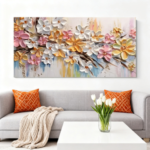 Tóm Tắt Kết Cấu Sơn Dầu Vẽ Tay Hoa Vải Tường Nghệ Thuật Màu Đen Khung Cho Hiện Đại Trang Trí Nội Thất Khách Sạn Sử Dụng Pha Lê - Product Image 5