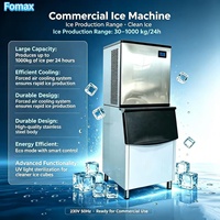Máquina de Hielo en Cubos Comercial de 200 kg por Día, Máquina Automática de Acero Inoxidable para Hacer Hielo para Bares, Restaurantes y Negocios