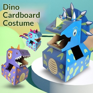 Modèle de <span class=keywords><strong>dinosaure</strong></span> en <span class=keywords><strong>carton</strong></span> à assembler soi-même pour enfants, coque en papier créative à porter, activité parent-enfant pour la maternelle - Product Image 5