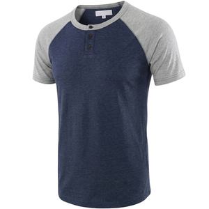 Camiseta de hombre de corte holgado estilo vintage 2026, personalizada, bicolor, manga corta raglán, heathered, 100% algodón, lisa, informal, a la moda. - Product Image 1