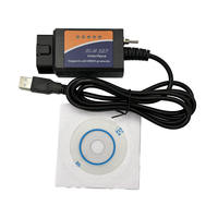 V04HU-1 OBD2 USB 扫描仪 V1.5 ELM327 汽车 OBD 读码器 适用于 Windows 的车辆发动机故障诊断工具