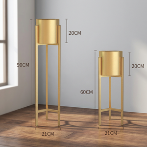 Flower Shop Display Rack,living Room Tall Planter <b>Stand</b>,gold Flower <b>Pot</b> - Product Image 2