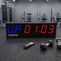Horloge de salle de sport Crossfit avec logo imprimé, grand chronomètre numérique rond pour la boxe, FGB Tabata avec télécommande