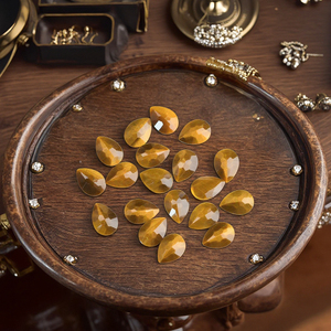 High Quality Natural Tiger Eye Gemstone Natural Yellow Custom Size Faceted Cutting Pear Shape for <strong>Jewelry</strong> Making Wholesale <strong>Gems</strong> - Product Image 1