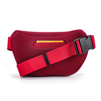 Sac banane personnalisé en velours côtelé avec logo sur mesure, vente en gros, fabricant OEM, pour le voyage