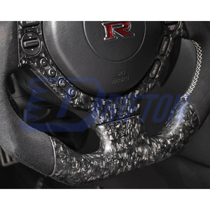 Volant de course en fibre de carbone forgée avec protection UV, finition brillante et mate personnalisée pour Nissan GTR R35 (Drifton) - Product Image 5
