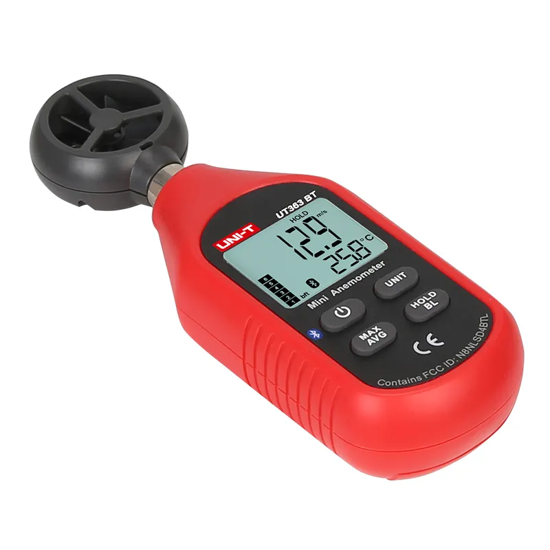 UNI-T UT363BT Mini anémomètre numérique bluetooth taille de poche testeur et thermomètre de vitesse du vent numérique