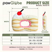 Collier de récupération pour chats en forme de tranche de gâteau Tiramisu, anti-léchage quotidien, vente en gros, vente au détail, OEM, ODM, marque privée PawGlobe