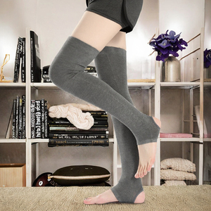 Nouvelles chaussettes montantes en coton respirant et écologique pour <span class=keywords><strong>femme</strong></span>, avec revers, idéales pour la danse, le yoga et le ballet - Product Image 3