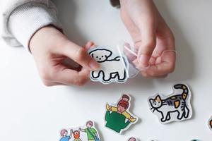 Adesivi Magnetici per Frigorifero in Acrilico Ecologici con Illustrazioni Familiari Coreane Zeroperzero per Matrimoni e Genitori-Figli - Product Image 5