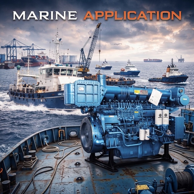456kW Marine Diesel Engine X6170ZC620-2 6 Cylinder 4 Stroke Water Cooled for Fishing Vessel