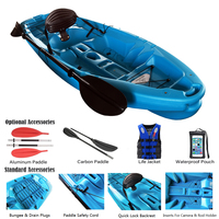 Kano dan Kayak Murah untuk Satu Orang Anak-Anak, Model Sit on Top, Kano Kayak Plastik HDPE, Kano/Kayak Cetak Tiup
