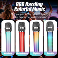 Système de microphone sans fil portable MRGB-100 pour un son clair, microphone sans fil rechargeable avec lumières RGB