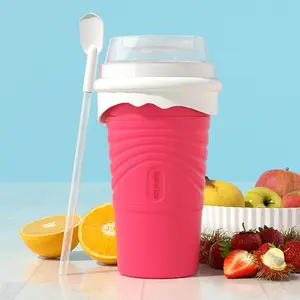 Offre Spéciale Portable Smoothie Mug Ice Cream Maker Frozen Magic Double Couche Squeeze Freeze Slushie Maker Tasses