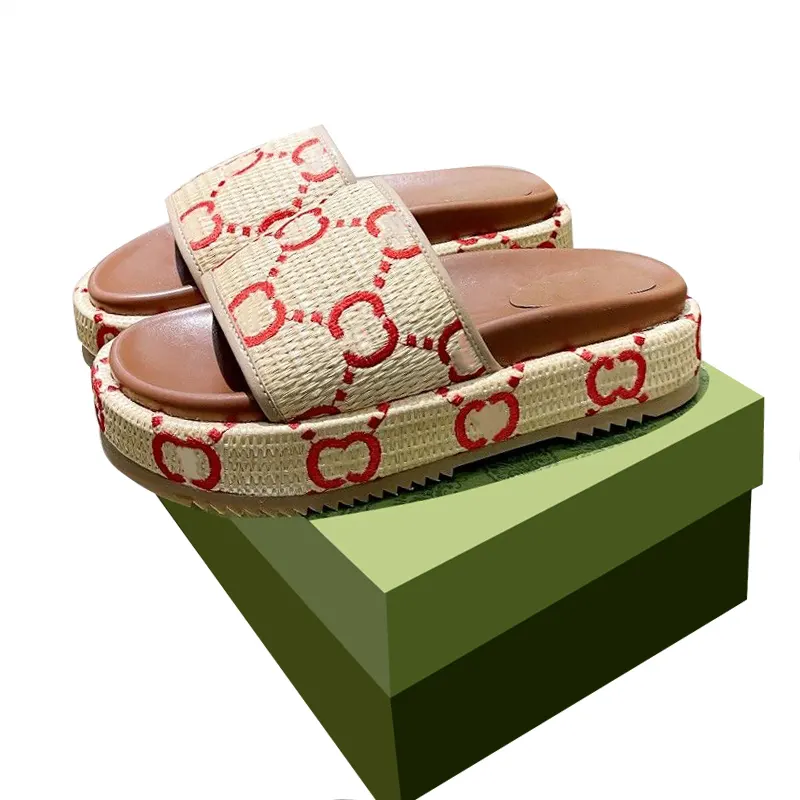 Hochwertige Frauen Frauen Großhandel Casual Slides Hausschuhe Schuhe Berühmte Marke Luxus Designer Schuhe Flip Flops Hausschuhe Sandalen