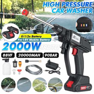 20000mAh Cordless High Pressure <b>Washer</b> Spray Water Gun <b>Car</b> Wash Pressure Water Nozzle Cleaning Machine for 18V Battery - Product Image 1