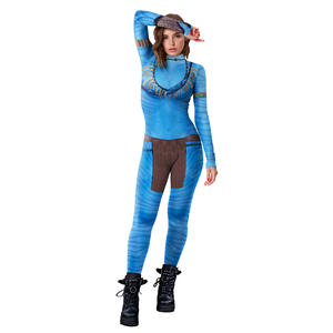 Costumes Avatar Combinaisons-Pantalons Unisexe Bodysuits Slim Combinaison Couple Cosplay Halloween Impression 3D Zentai Catsuit Polyester - Product Image 4