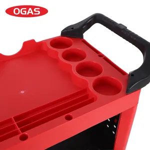 OGAS OEM 다기능 자동 수리 도구 카트 3 선반 도구 카트 자동차 디테일 트롤리 디테일 카트