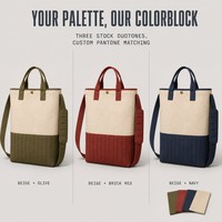 Sac fourre-tout en toile de coton 16 oz avec logo personnalisé, matelassé, color-block, bandoulière rembourrée, fermeture magnétique, pour trajets urbains, OEM