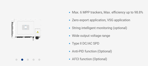 Inversor Solar Trifásico Conectado a la Red Deye de 100 kW 110KVA SUN-70/75/80/90/100/110K-G03, <span class=keywords><strong>Precio</strong></span> del Inversor de Energía Solar - Product Image 5