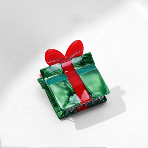 Pinza de Pelo Cuadrada y Colorida de Acetato para Mujeres y Niñas, Uso Diario, Decoración para Coleta - Product Image 3