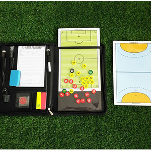 Tableau d'entraîneur de football magnétique en gros - Kit professionnel portable avec 27 aimants, 2 marqueurs effaçables à sec et 1 pochette zippée pliable - Product Image 3