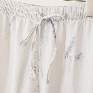 <span class=keywords><strong>Pijama</strong></span> tipo cárdigan de cáñamo ligero y suave para la piel, de manga larga con cuello, estampado de cáñamo, ropa de descanso, venta al por mayor, logotipo personalizado - Product Image 2