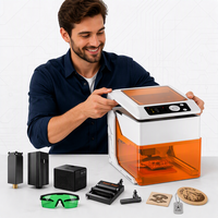 Graveur laser Galvo portable F1 avec Bluetooth, mini machine de marquage laser de bureau hors ligne sans ordinateur pour la gravure sur site lors d'événements