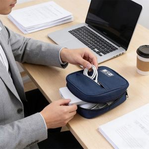 Custom Promotional <b>Waterproof</b> 600D Oxford Fabric Digital <b>Storage</b> Cable Organizer Bag for Corporate Gifts - Product Image 6