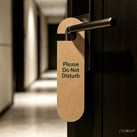 Panneau de porte en papier durable « Ne pas déranger » en carton kraft, taille personnalisée pour poignée de porte d'hôtel