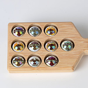 16mm <b>acrylic</b> printed sports straight-hole round <b>bead</b> DIY mobile phone chain <b>bead</b> stringing pen hanging accessory - Product Image 4