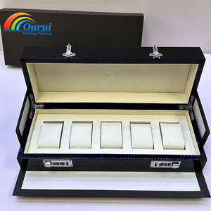 Factory Direct 12 Slot Leather Zipper <b>Watch</b> Box Storage Display Box Portable Storage Display <b>Watch</b> Travel Box - Product Image 2