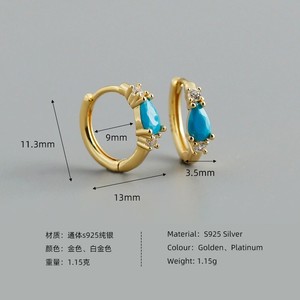 Boucles d'oreilles créoles empilables classiques en <span class=keywords><strong>argent</strong></span> sterling 925 de qualité supérieure pour femmes, polyvalentes pour le quotidien, cadeau idéal - Product Image 5