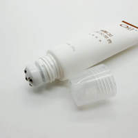 Tube souple de 30 mm avec applicateur vibrant électrique et rouleau en acier inoxydable pour crème visage et contour des yeux, massage SPA
